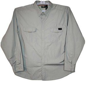 Harley Davidson Vented Rear Long Sleeve Shirt Roll Up Tabs Relaxed Fit 2XL